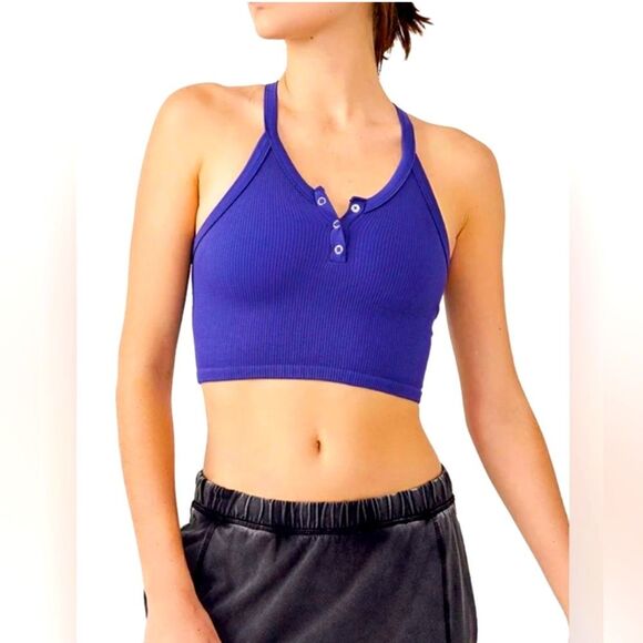 NWT Free People FP Movement Free Throw Henley Top Xs - Picture 1 of 3